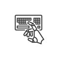 Data Entry Bot line icon