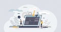 Data entry software for information upload automation tiny person concept