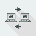 Data exchange - Flat minimal icon Royalty Free Stock Photo