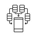 Data exchange icon vector. transfer information illustration sign. file conversion symbol or logo.