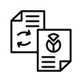 Data exchange Line Style vector icon which can easily modify or edit Royalty Free Stock Photo