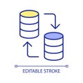 Data exchange RGB color icon Royalty Free Stock Photo