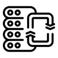 Data exchange system connecting with server database Royalty Free Stock Photo