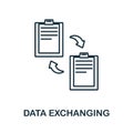 Data Exchanging line icon. Element sign from networking collection. Data Exchanging outline icon sign for web design
