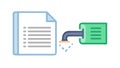Data Export Document Icon: Analytics Reporting, vector design Generative AI Royalty Free Stock Photo