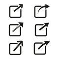 Data export icon set. Simple design. Document symbol. Vector illustration. stock image.