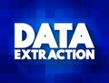 Data Extraction text quote, concept background