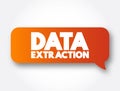 Data Extraction text quote, concept background