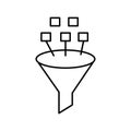 Data filter Isolated Vector icon which can easily modify or edit Royalty Free Stock Photo