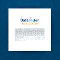 Data Filter Paper Template Royalty Free Stock Photo