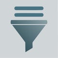 Data Filter and Sort Funnel Vector Icon Royalty Free Stock Photo