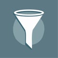 Data Filtering and Conversion Funnel Icon Royalty Free Stock Photo