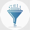 Data Filtering and Conversion Funnel Process Icon Royalty Free Stock Photo