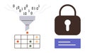 Data Filtering, Encryption, and Secure Storage in Digital Processing Systems Royalty Free Stock Photo