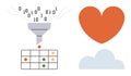 Data Filtering Process with Emotional and Cloud Computing Elements Royalty Free Stock Photo