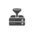 Data filtering vector icon Royalty Free Stock Photo