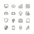 Data flat icon Royalty Free Stock Photo