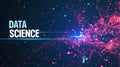 Data flow concept, big data technology and data science illustration, visualizing complex information. Generative AI Royalty Free Stock Photo