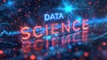 Data flow concept, big data technology and data science illustration, visualizing complex information. Generative AI Royalty Free Stock Photo
