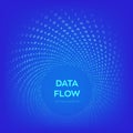 Data Flow. Digital Code. Binary data flow. Big data. Virtual tunnel warp. Coding, programming or hacking concept Royalty Free Stock Photo