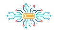 Data Flow Network Connection Abstract Icon, vector design Generative AI Royalty Free Stock Photo