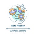 Data fluency concept icon