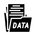 data folder glyph icon vector illustration Royalty Free Stock Photo