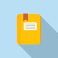 Data folder icon flat vector. Web contact Royalty Free Stock Photo