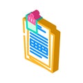 data folder isometric icon vector illustration Royalty Free Stock Photo