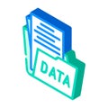 data folder isometric icon vector illustration Royalty Free Stock Photo