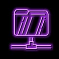 data folder neon glow icon illustration Royalty Free Stock Photo
