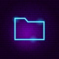 Data Folder Neon Sign Royalty Free Stock Photo