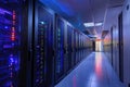 Data fortress: server room houses advanced technology, meticulously to maintain efficient workflows, safeguard critical