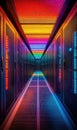 Data fortress: server room houses advanced technology, meticulously to maintain efficient workflows, safeguard critical