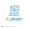 Data, framework, App, cluster, complex Blue Yellow Business Logo