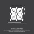 Data, framework, App, cluster, complex Icon. glyph vector symbol for UI and UX, website or mobile application Royalty Free Stock Photo