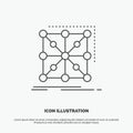 Data, framework, App, cluster, complex Icon. Line vector gray symbol for UI and UX, website or mobile application Royalty Free Stock Photo