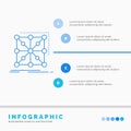 Data, framework, App, cluster, complex Infographics Template for Website and Presentation. Line Blue icon infographic style vector Royalty Free Stock Photo