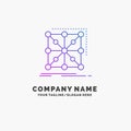 Data, framework, App, cluster, complex Purple Business Logo Template. Place for Tagline