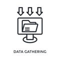 Data Gathering Icon Outline Style. Vector Illustration For Graphic Design Royalty Free Stock Photo