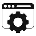 Data gear website icon simple vector. Internet server