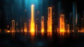data glowing dissolving bar chart style Royalty Free Stock Photo