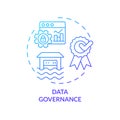 Data governance blue gradient concept icon Royalty Free Stock Photo