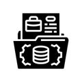 data governance business process glyph icon vector illustration Royalty Free Stock Photo