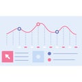 Data graph icon business chart vector dashboard