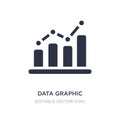 data graphic icon on white background. Simple element illustration from Seo and web concept Royalty Free Stock Photo