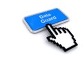 data guard button on white Royalty Free Stock Photo