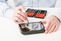 Data hard drive backup disc hdd disk restoration Royalty Free Stock Photo