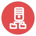 Data hosting, data server Bold Outline vector icon which can be easily modified do edit Royalty Free Stock Photo