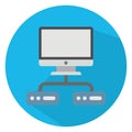 Data hosting, domain hosting Color Vector icon which can easily modify or edit
